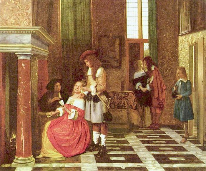 Pieter de Hooch Kartenspieler oil painting picture